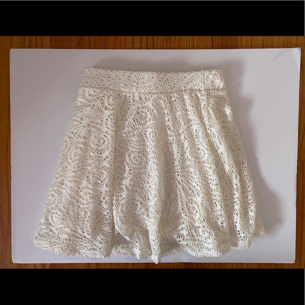 White Lace Aeropostale Skater Skirt